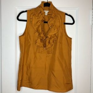 J. Crew silk blouse with ruffle collar